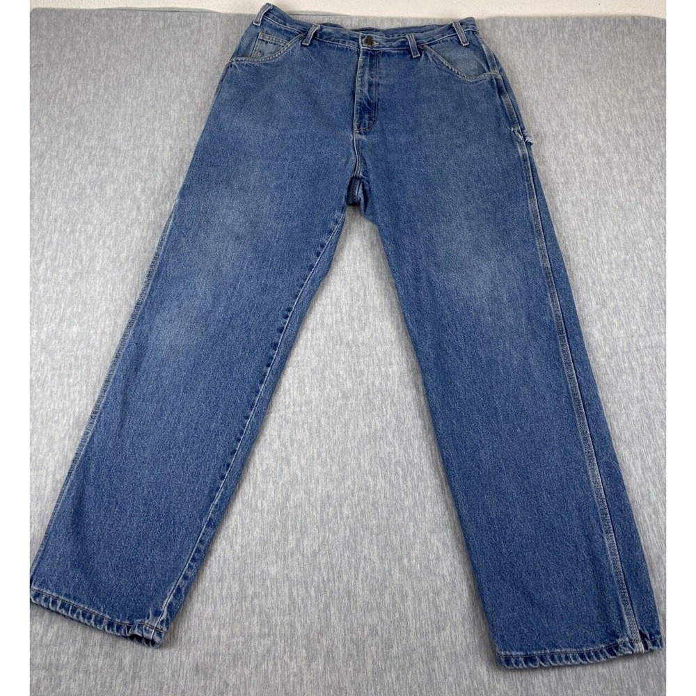 Vintage Dickies Carpenter Y2K Dickies Denim Blue Jeans Logo Men's Size 36x30